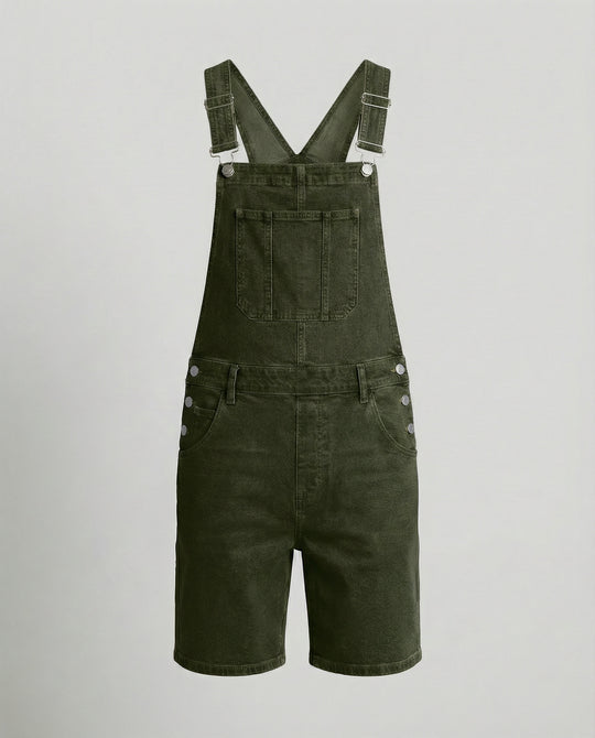 Herren Denim Latzshorts mit Taschen