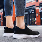 Damen nan minimalistischer Schlupf-Freizeitschuh mit vorderer Zuglasche, gepolstertem Knöchelkragen und flexibler Adaptivsohle R&B