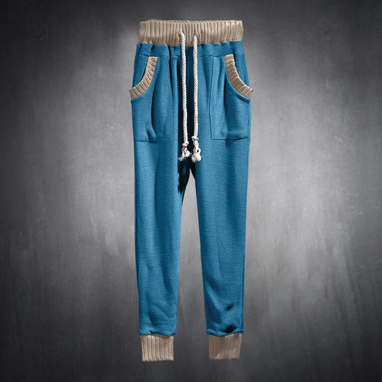 Herren Sportliche Jogginghose mit bequemen seitlichen Eingrifftaschen und elastischem Bund R&B