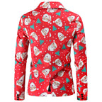 Herren festlicher Blazer mit fröhlichem Weihnachtsdesign R&B