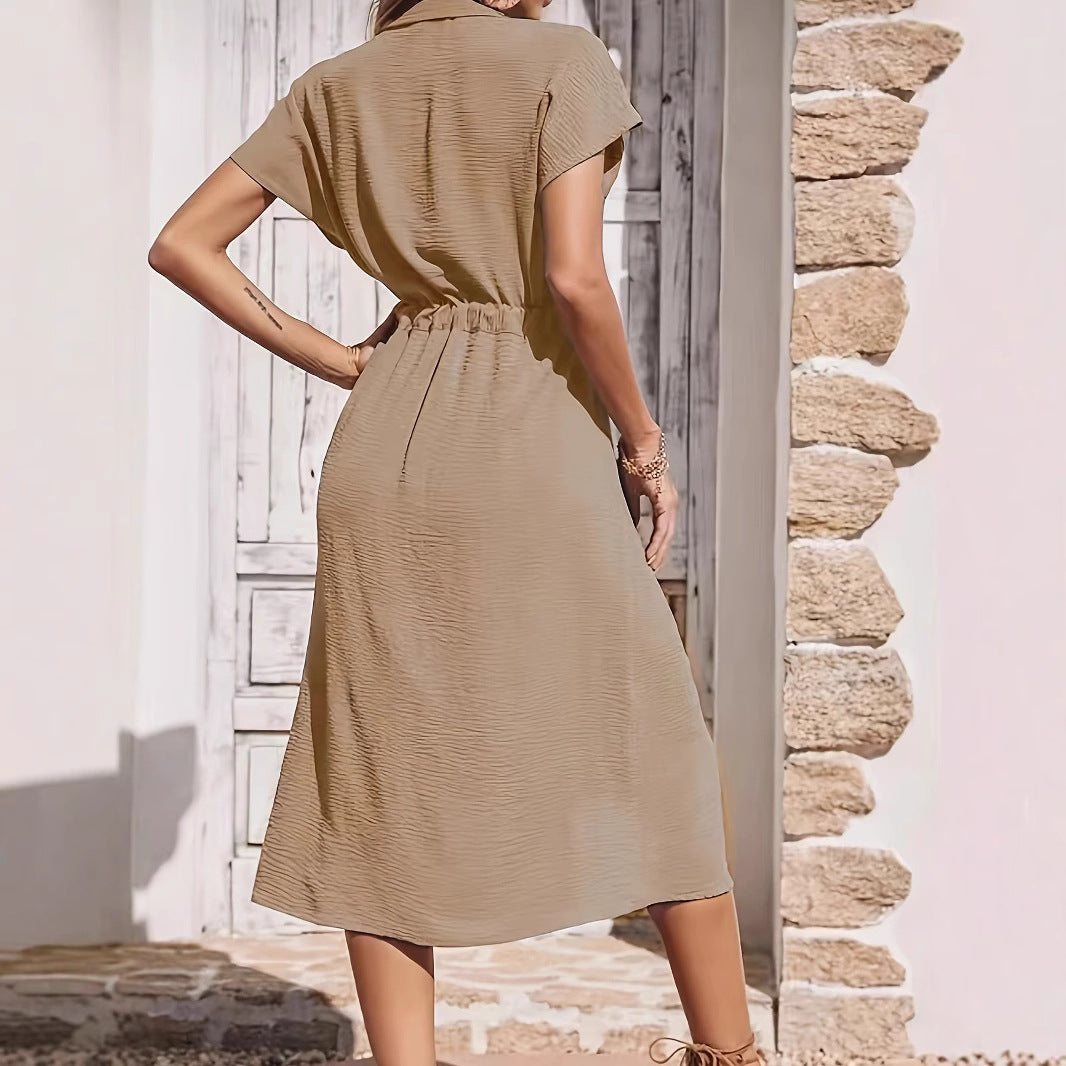 Damen Sommerkleid mit Taillenzug R&B