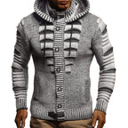 Herren Strickjacke mit Kapuze und dekorativen Knopfdetails R&B