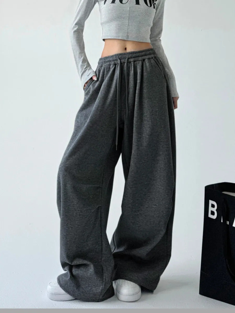 Damen Bequeme und lässige weite Jogginghose R&B