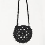 Damen handgefertigte Häkel-Handtasche mit Perlenschmuck R&B