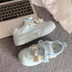 Damen Sneakers mit verspieltem Rüschendesign und hochwertigen Details R&B