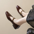 Damen elegante Ballerinas mit modischem Riemen und floralem Detail