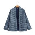 Damen Kimono-Jacke mit elegantem Muster und lockerer Passform R&B