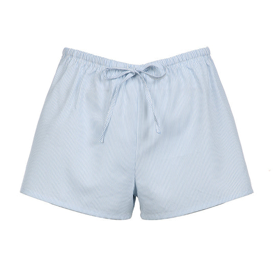 Damen Schlafshorts mit elastischem Bund und dekorativem Kordelzug R&B