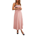 Damen Maxikleid mit Spitze und verspieltem Polka-Dot-Muster R&B