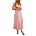 Damen Maxikleid mit Spitze und verspieltem Polka-Dot-Muster R&B