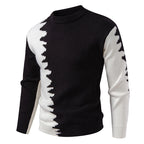 Herren modischer Strickpullover mit asymmetrischem Farbdesign und hohem Komfort R&B