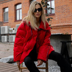 Damen gepolsterte Steppjacke mit hohem Kragen und praktischen Taschen R&B