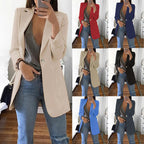 DamenStylische Blazerjacke mit glänzenden Knopfdetails und großzügigen Taschen R&B
