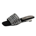 Damen Glamouröse Mules mit funkelnden Strassverzierungen und elegantem Design R&B