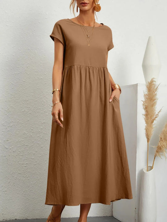 Damen Maxikleid aus leichtem, luftdurchlässigem Stoff R&B