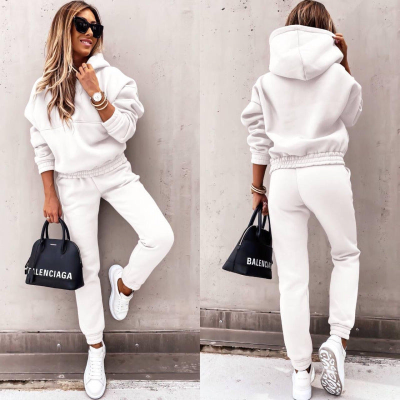Damen Lässiges Sweatpants-Set mit Oversized-Pullover R&B