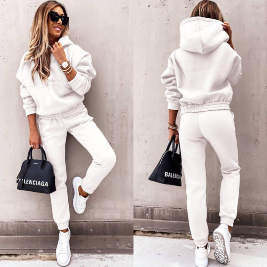 Damen Lässiges Sweatpants-Set mit Oversized-Pullover R&B