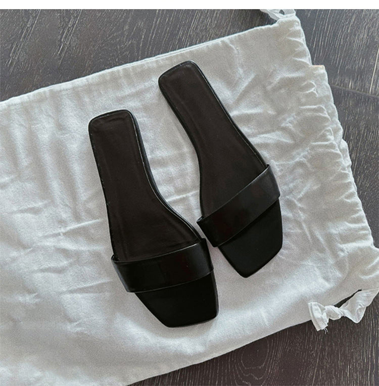 Damen Elegante und moderne Slides mit breitem Riemen R&B