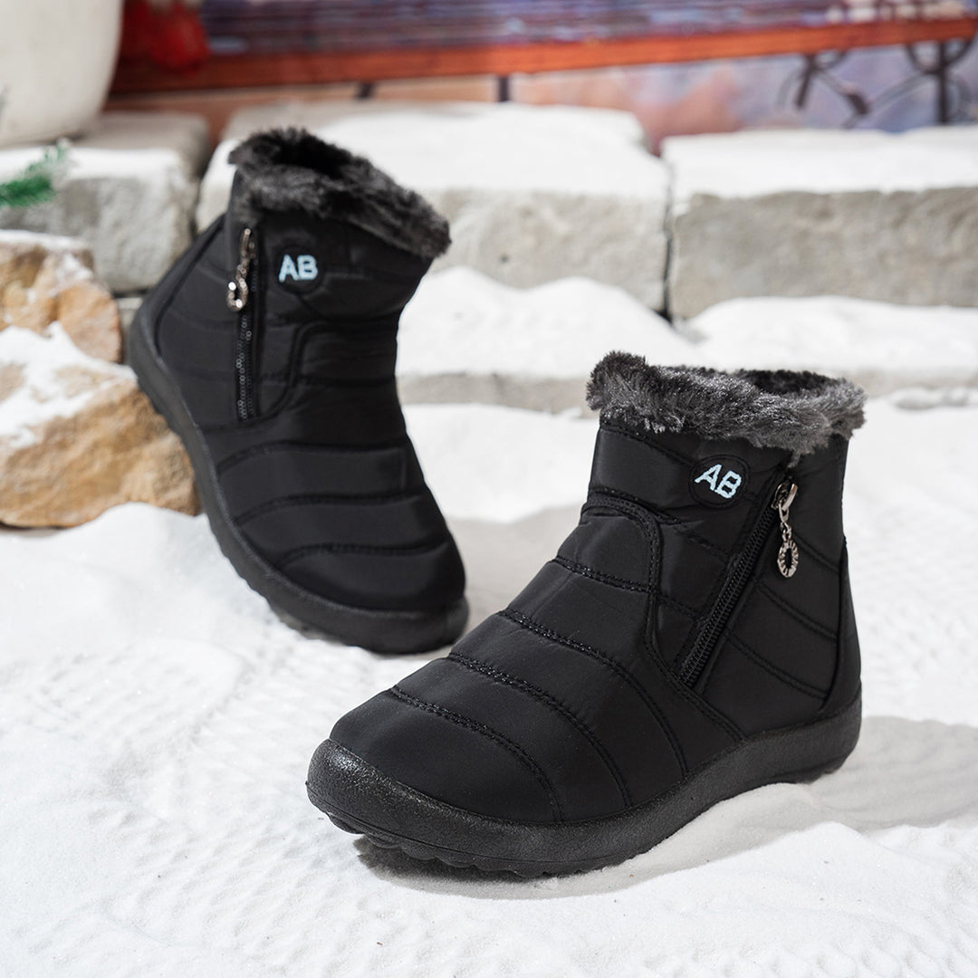 Damen Winterstiefel mit praktischem Reißverschluss und kuscheligem Innenfutter R&B