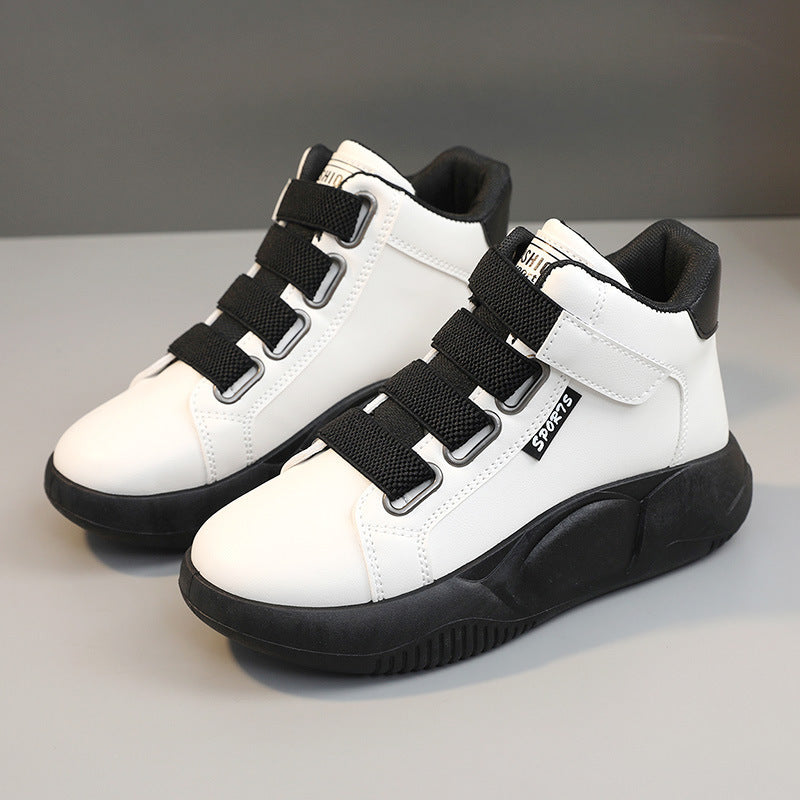 Damen Sportliche High-Top Sneakers mit elastischen Schnürsenkeln R&B