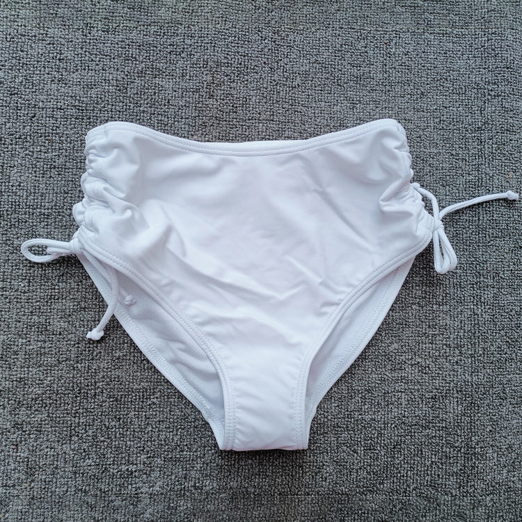 Damen Hochgeschnittene Bikinihose mit Raffung R&B