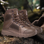 Damen robuste Outdoor-Schnürstiefel mit rutschfester Sohle und atmungsaktivem Obermaterial