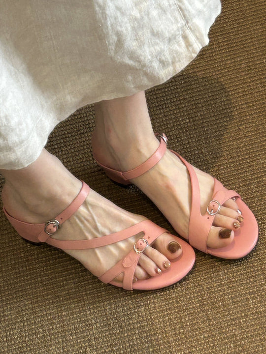 Damen Komfortable Riemchen-Sandalen mit verstellbarem Schnallenverschluss R&B