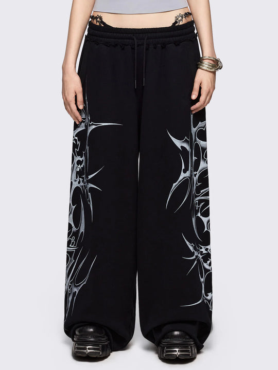 Damen Urbaner Baggy-Hosen mit Grafiken R&B