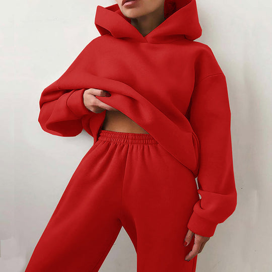 Damen modisches Oversize-Hoodie-Set mit lässigem Schnitt und elastischem Bund R&B