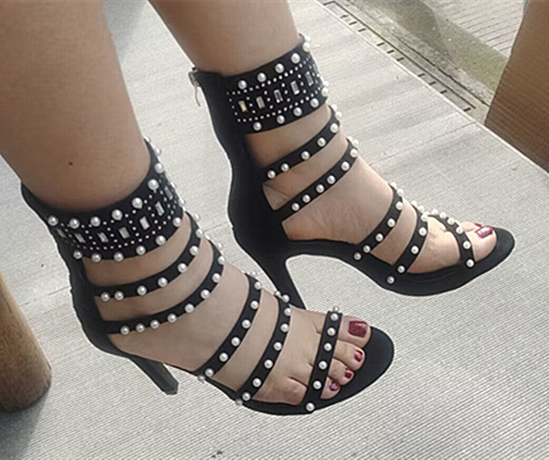 Damen elegante Stilettosandalen mit modischen Applikationen R&B