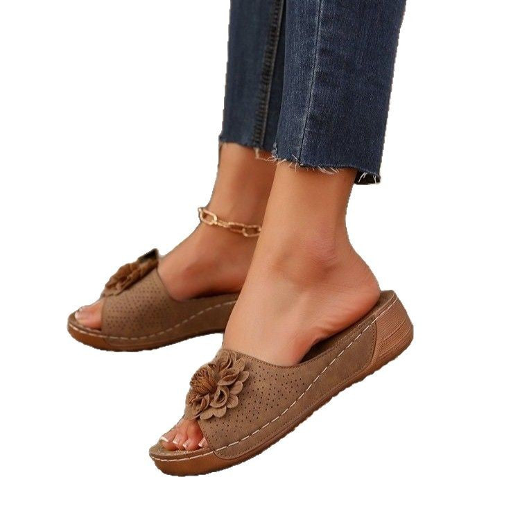 Damen Freizeit-Sandalen mit floralem Design