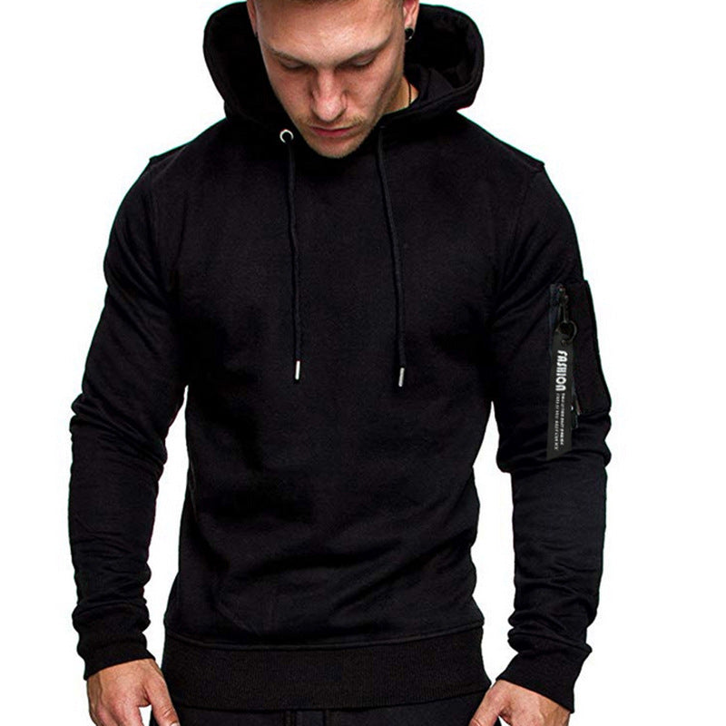 Herren sportlicher Hoodie mit seitlichem Reißverschluss R&B