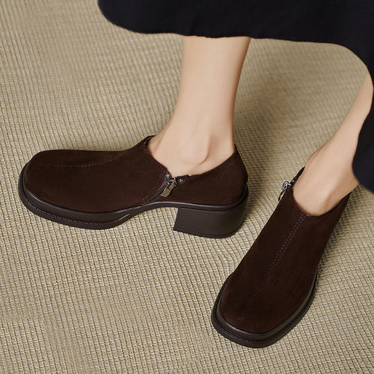 Damen elegante Slipper mit breitem Blockabsatz R&B