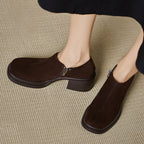 Damen elegante Slipper mit breitem Blockabsatz R&B