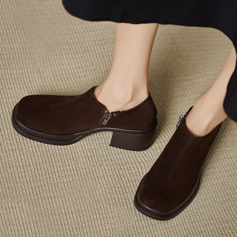 Damen elegante Slipper mit breitem Blockabsatz R&B