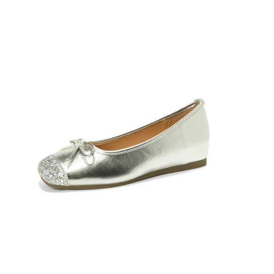 Damen Ballerinas mit feiner Lacklederoberfläche und bequemer Wedge-Sohle R&B