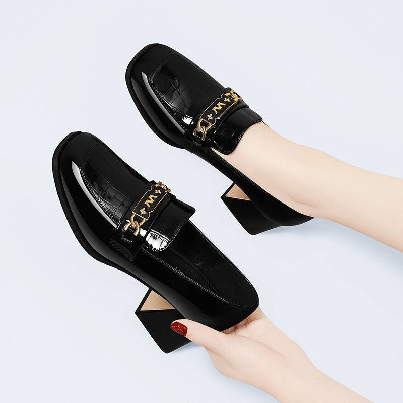 Damen Elegante und bequeme Absatzschuhe mit modischem Riemen R&B