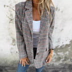 Damen Karierter Blazer Damen