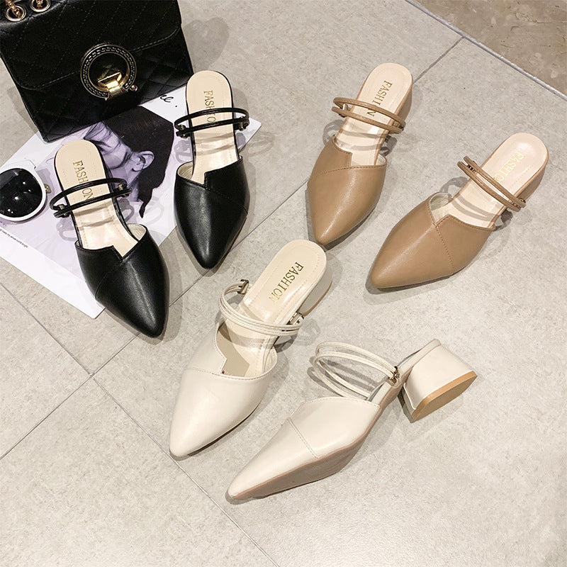 Damen elegante Sling-Pumps mit verstellbarem Riemchen und spitzem Zehenbereich R&B