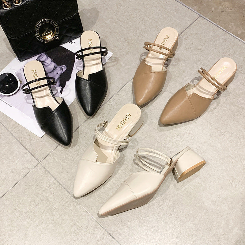 Damen elegante Sling-Pumps mit verstellbarem Riemchen und spitzem Zehenbereich R&B