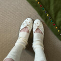 Damen Ballerinas mit modischem Schleifendesign und dekorativem Perlenbesatz R&B