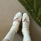 Damen Ballerinas mit modischem Schleifendesign und dekorativem Perlenbesatz R&B