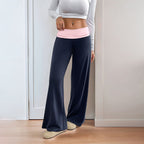 Damen Sportliche Freizeithose mit weitem Bein R&B