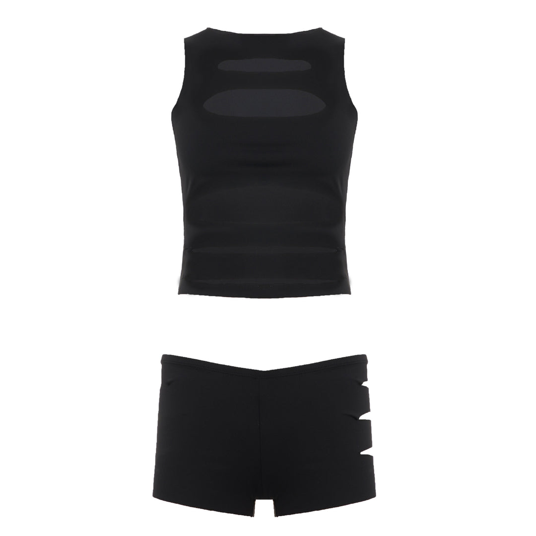 Damen Sportliches Set mit modischen Cut-Outs R&B