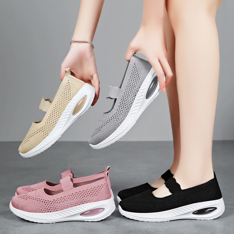Damen Atmungsaktive Sneaker mit elastischem Riemchen und dämpfender Sohle R&B