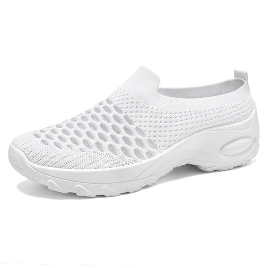 Damen Slip-On Sportschuhe mit atmungsaktivem Strickoberteil und flexibler Sohle R&B