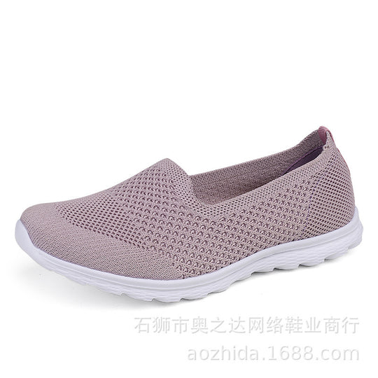 Damen nan nahtloser Komfort-Schlupfschuh mit elastischem Maschenobermaterial und gedämpfter Laufsohle R&B