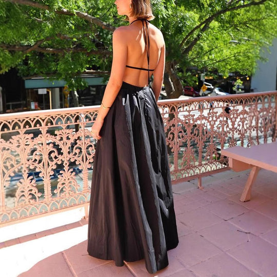 Damen Maxi-Rock mit hohem Taillenbund und elegantem Chiffon-Überwurf R&B