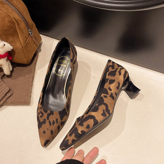 Damen elegante Spitzenpumps mit Komfort-Blockabsatz R&B