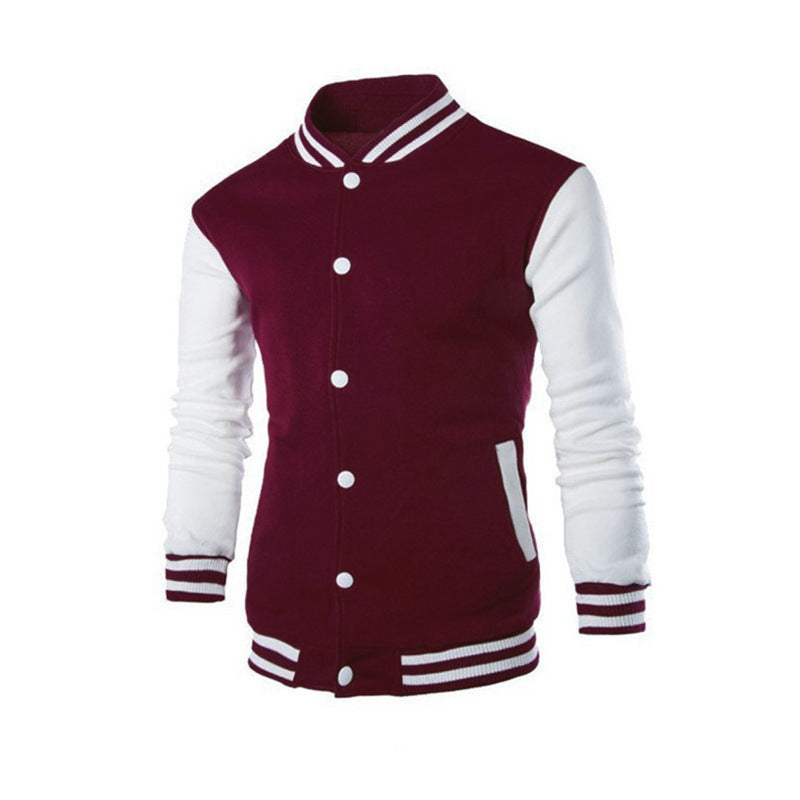 Herren Varsity-Jacke mit kontrastierenden Ärmeln und sportlichem Design R&B